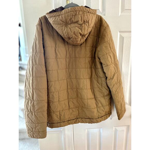 Carhartt Brookville Tan Insulated Water Repellant Zip Hooded Quilted Jacket - Picture 2 of 14